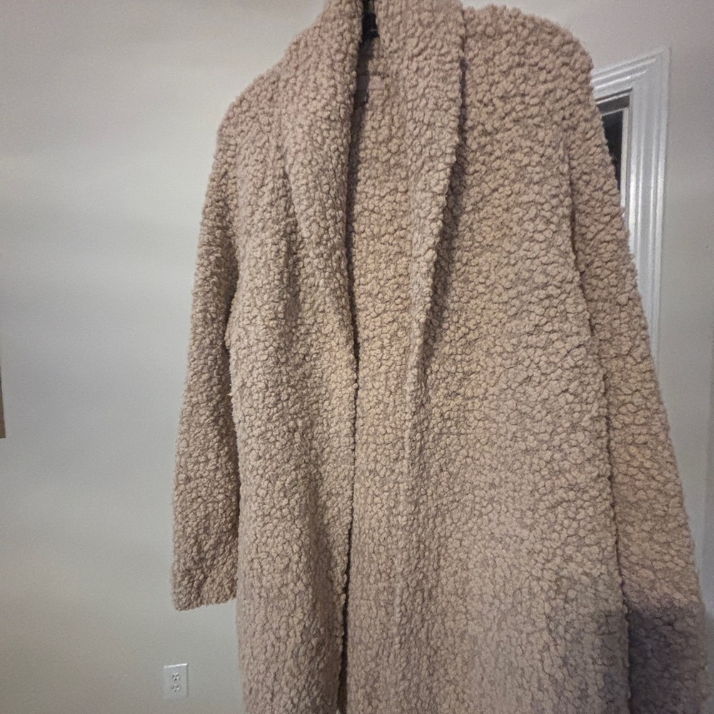 Barefoot Dreams Tan Teddy Jacket Oversized Sherpa